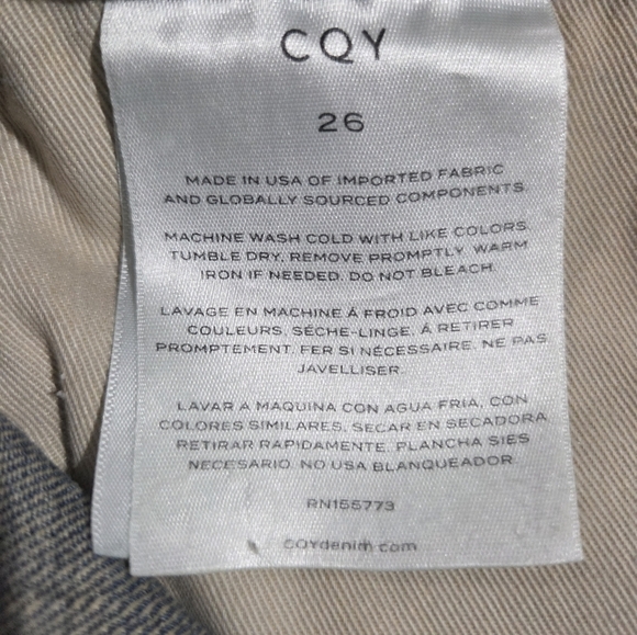 CQY For Anthropology Vintage Roll Up Jean Shorts Wms Sz 26 NWT Charming - Picture 10 of 11